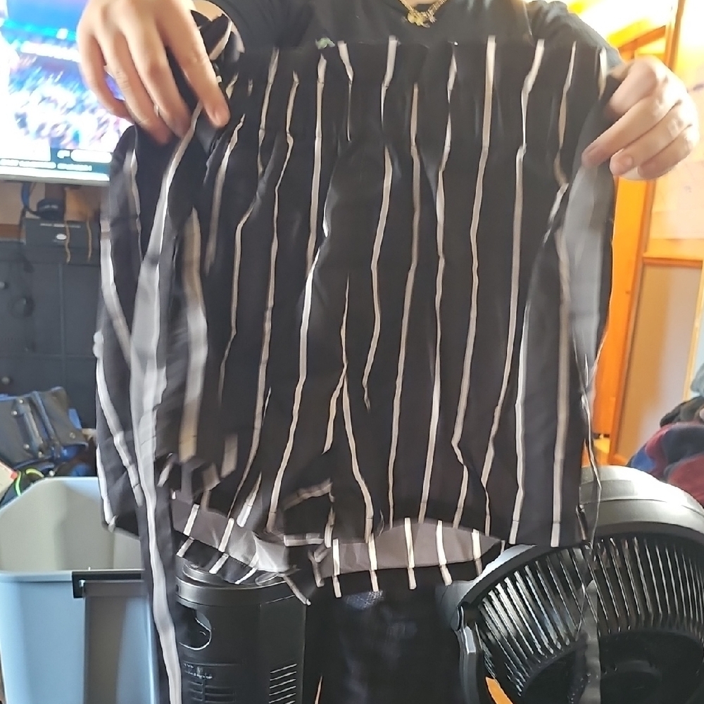 Black and White Striped Top